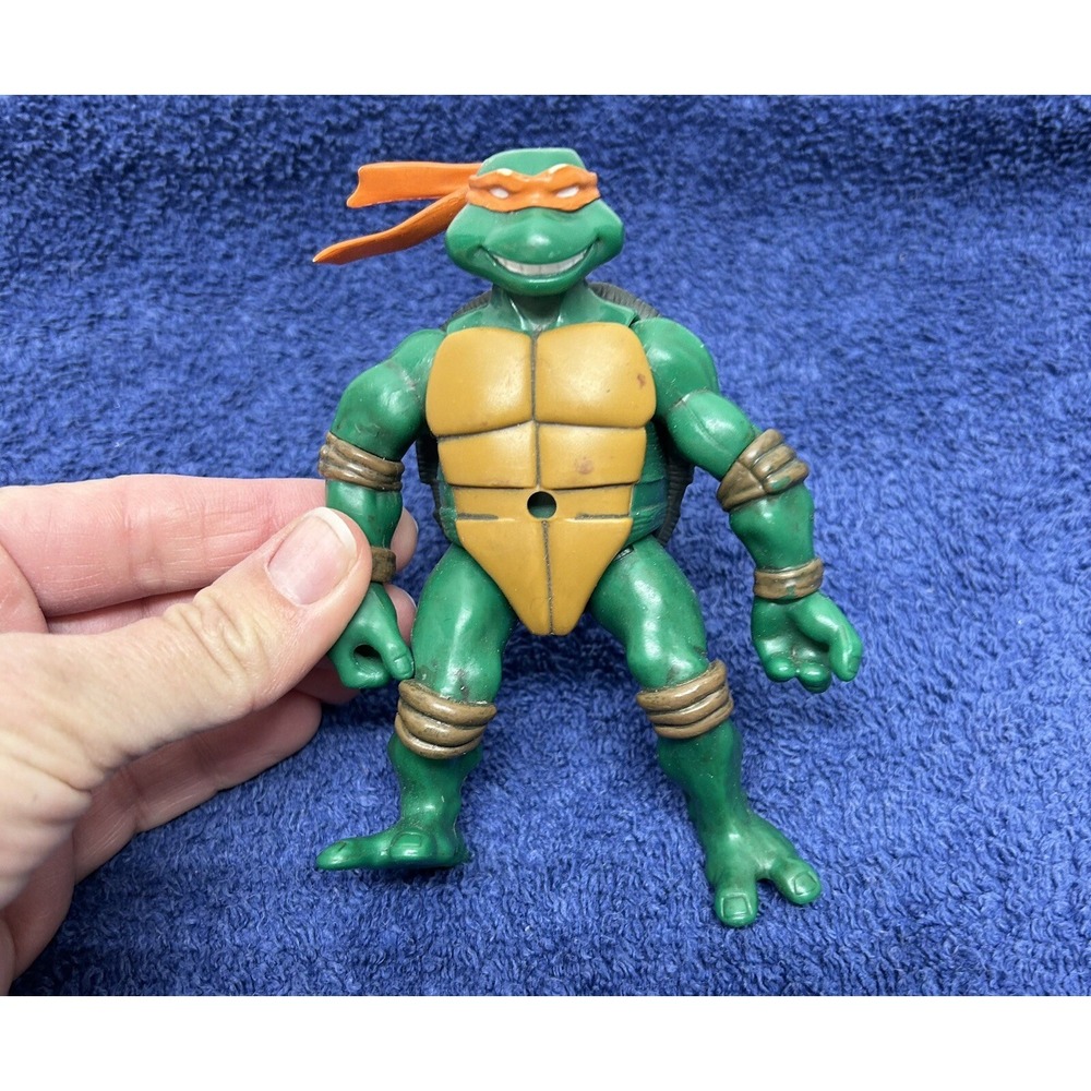 Vintage Playmate Toys TMNT 2002 Michelangelo Action Figure (H2)